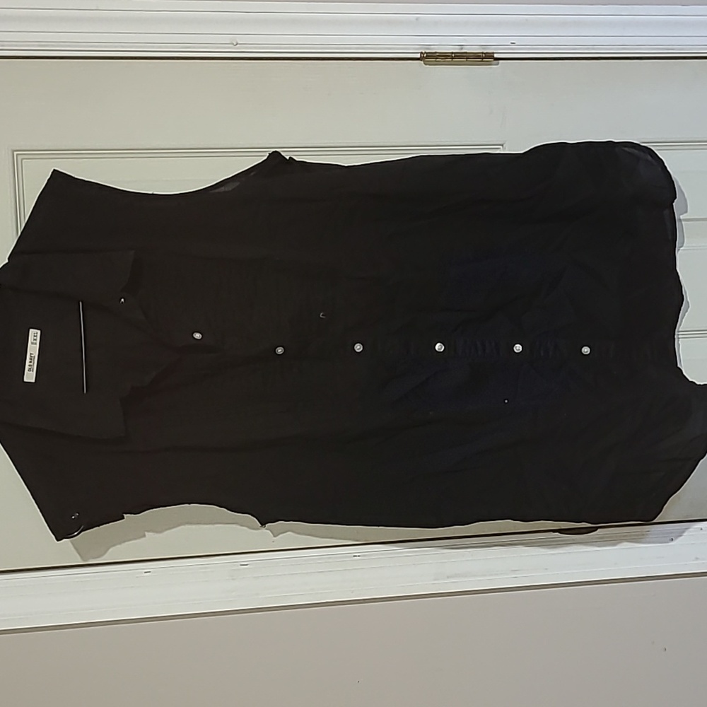 old navy sleeveless black blouse sz xxl mint condition 1ong